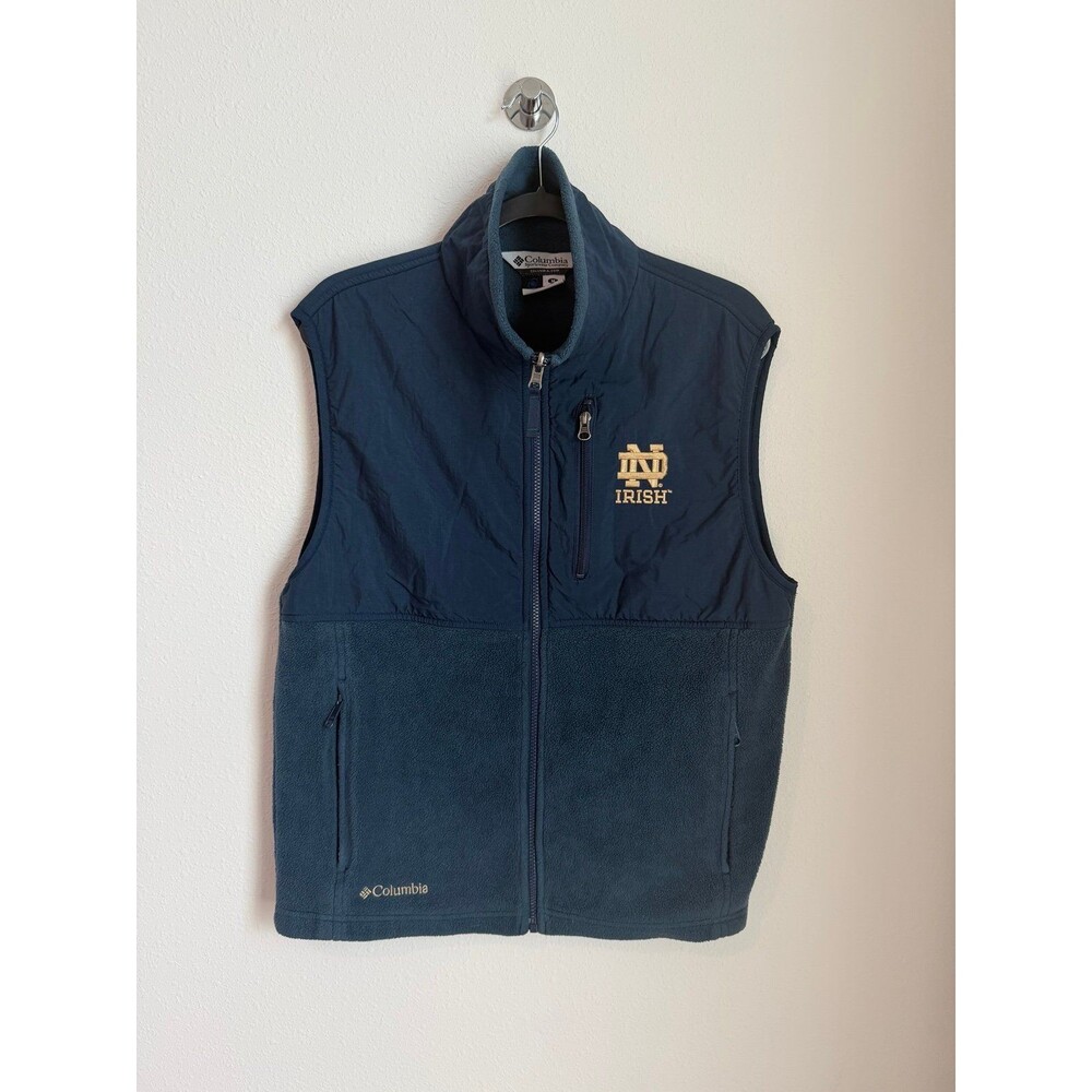 Columbia Notre Dame Fighting Irish Embroidered Fleece and Soft Shel Vest Medium